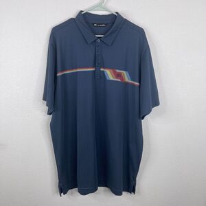 Thomas Mathew Mens Polo Size XXL Blue Short Sleeve Golf Logo Collar‎